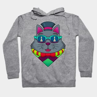 Cat at Chess with Chess piece Pawn Hoodie